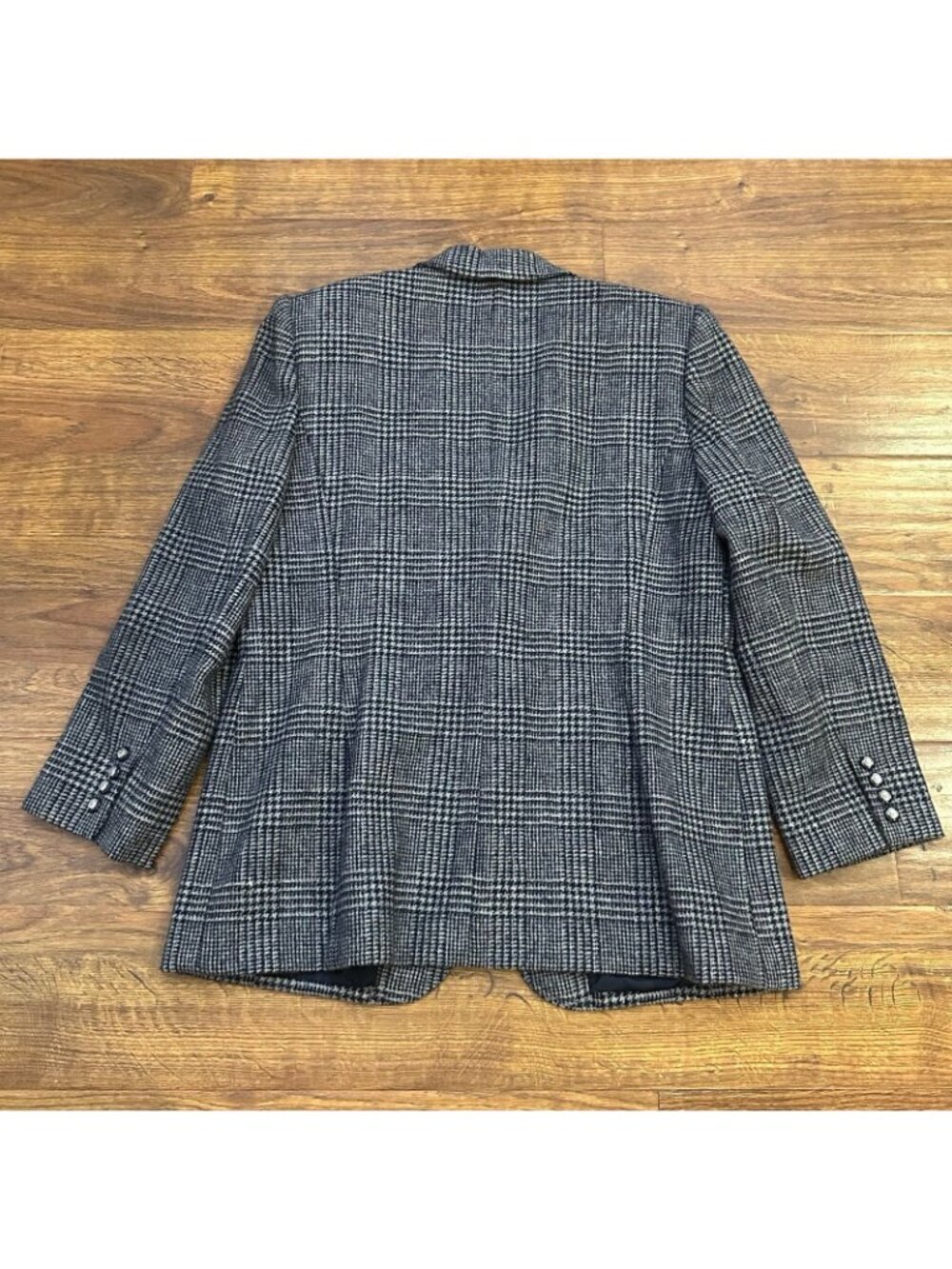 Lauren Ralph Lauren 100% wool plaid one button Blazer - Picture 3 of 7